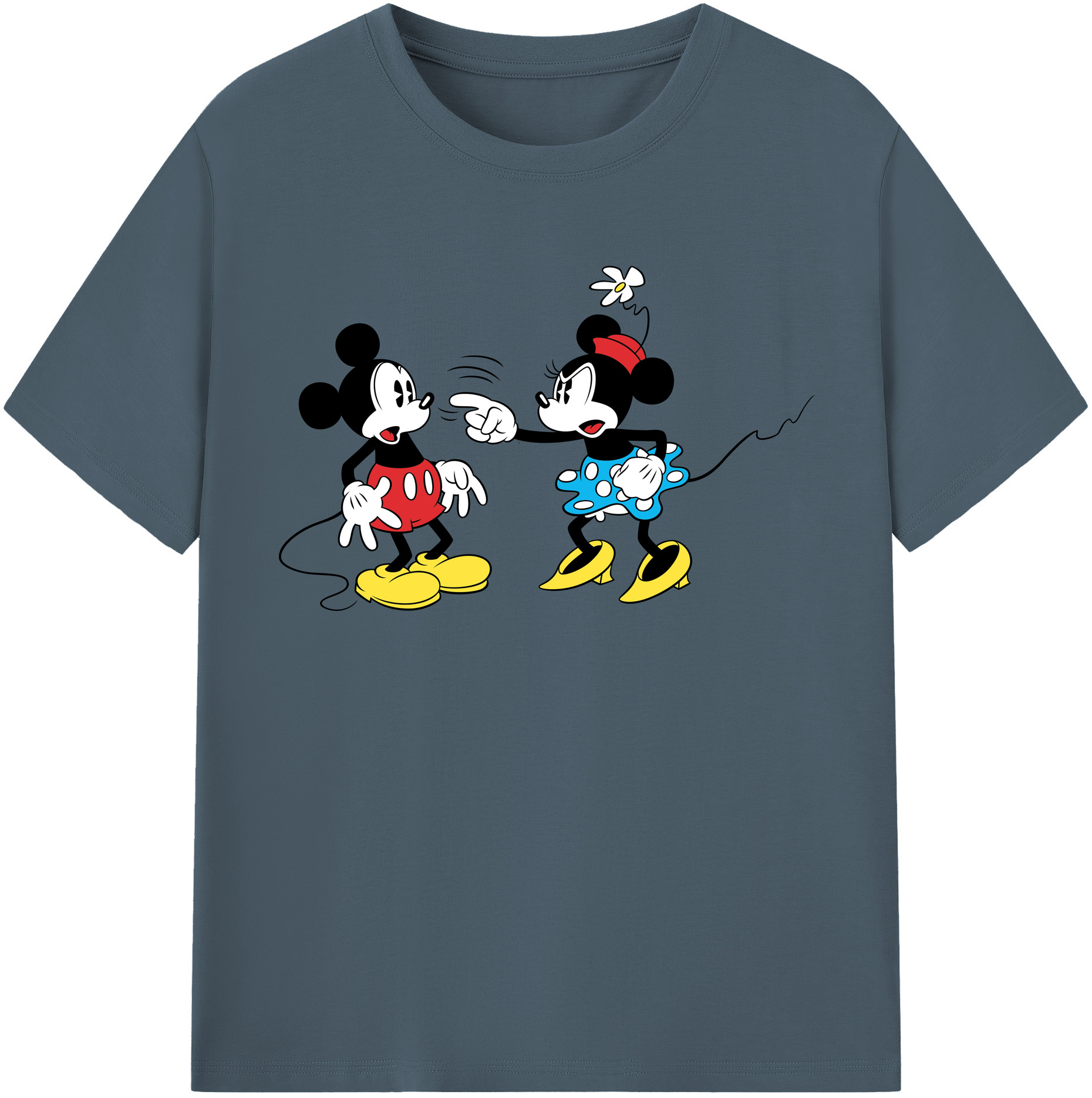 （画像用） ミッキーマウス Mickey Mouse 綿100％半袖Tシャツ（フロントプリント）